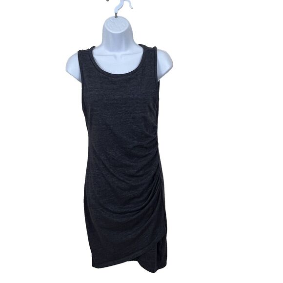 Treasure & Bond Ruched Sleeveless Knit Dress Gray Medium - Picture 3 of 12
